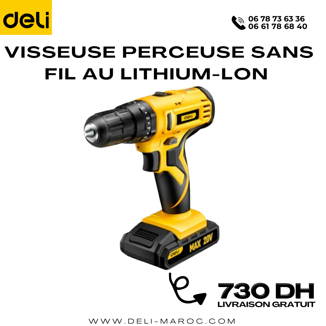 Visseuse perceuse sans fil au lithium-lon  20V (2.0Ah)