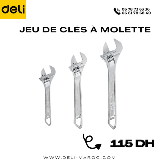 Jeu de clés à molette