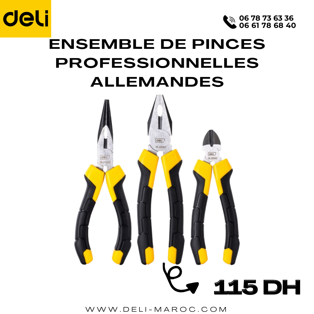 Ensemble de pinces professionnelles allemandes