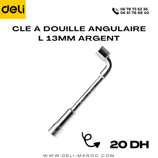 Clé à Douille Angulaire L 13mm Argent