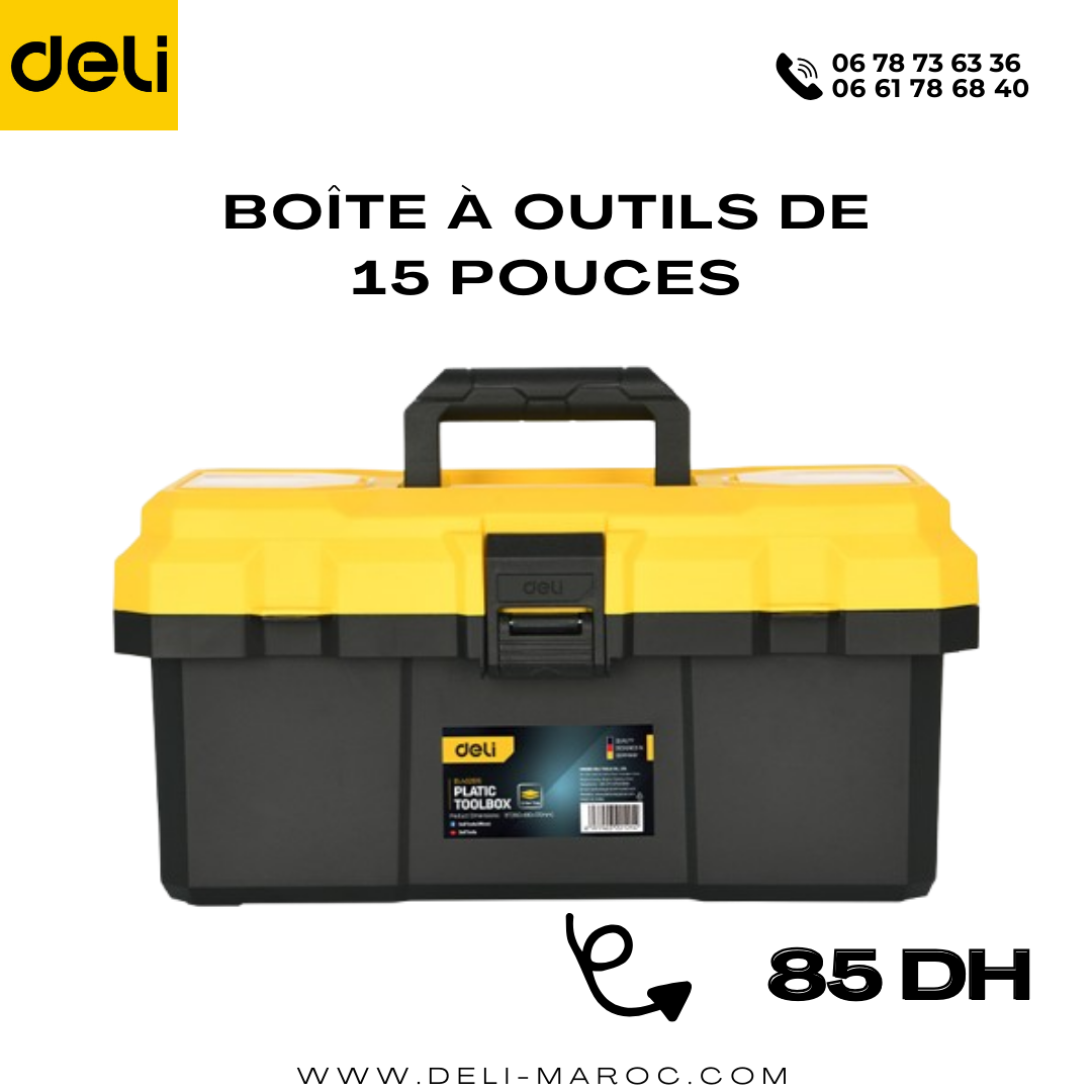 Boîte à outils de 15 pouces