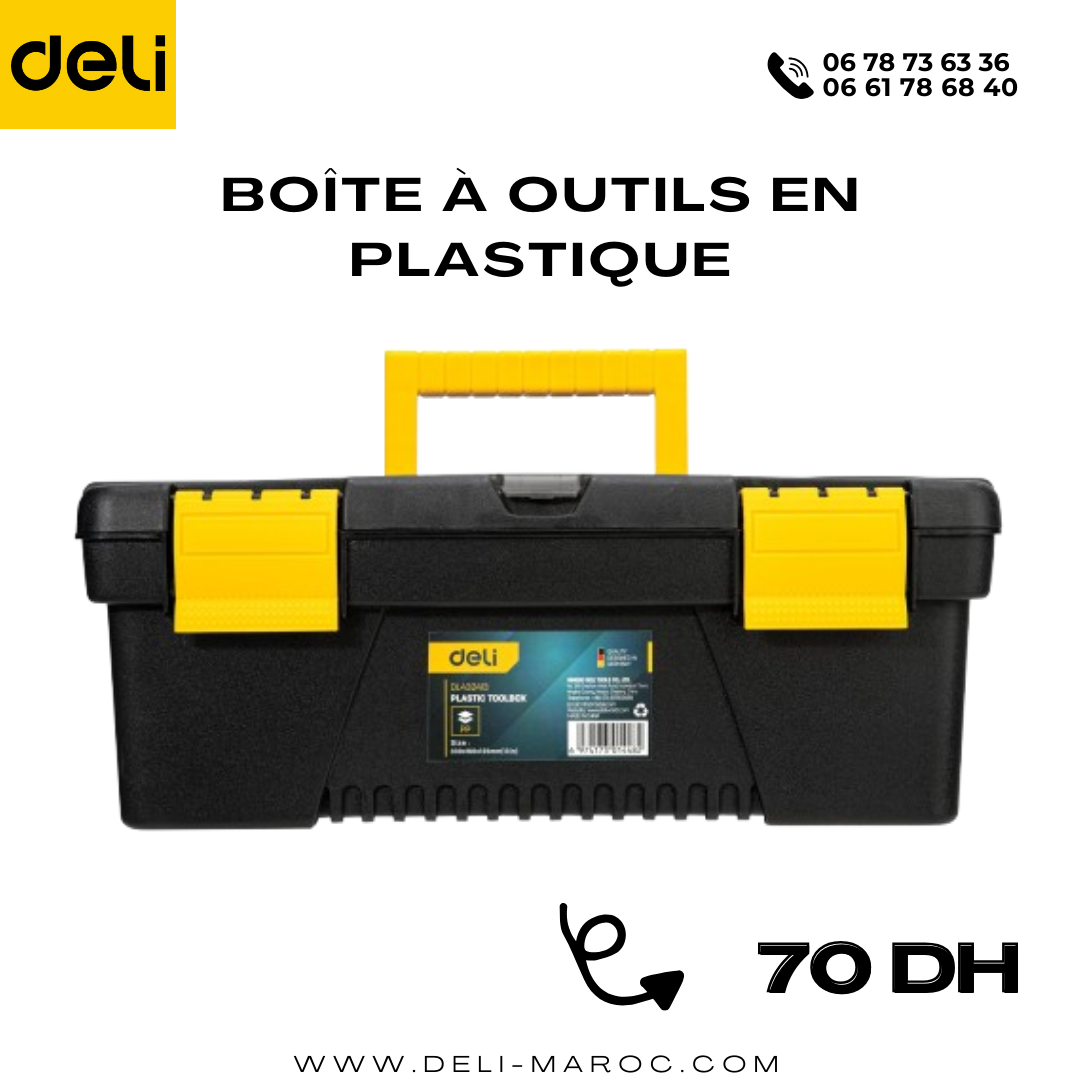 Boîte à outils en plastique