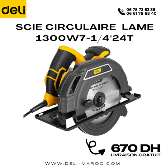 scie circulaire  Lame 1300W7-1/4"24T