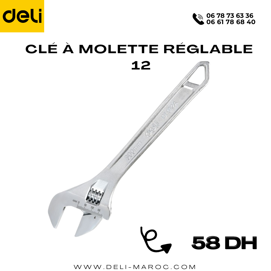 Clé à molette réglable 12