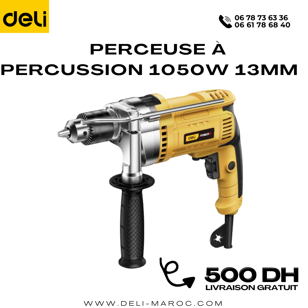 Perceuse à percussion  1050W 13mm