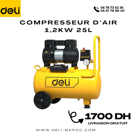 Compresseur d’air  1,2KW 25L