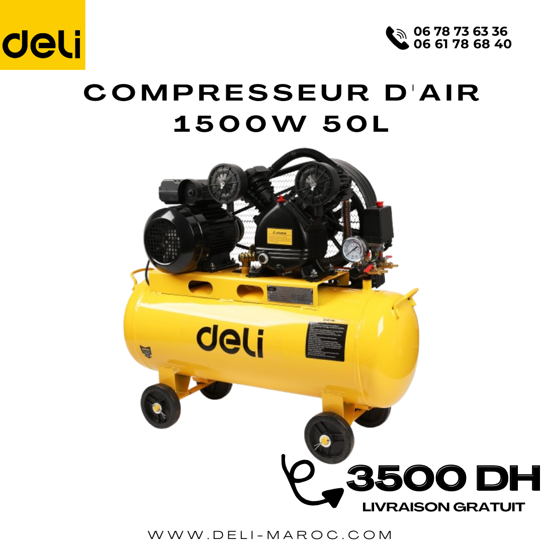 Compresseur d'air 1500W 50L