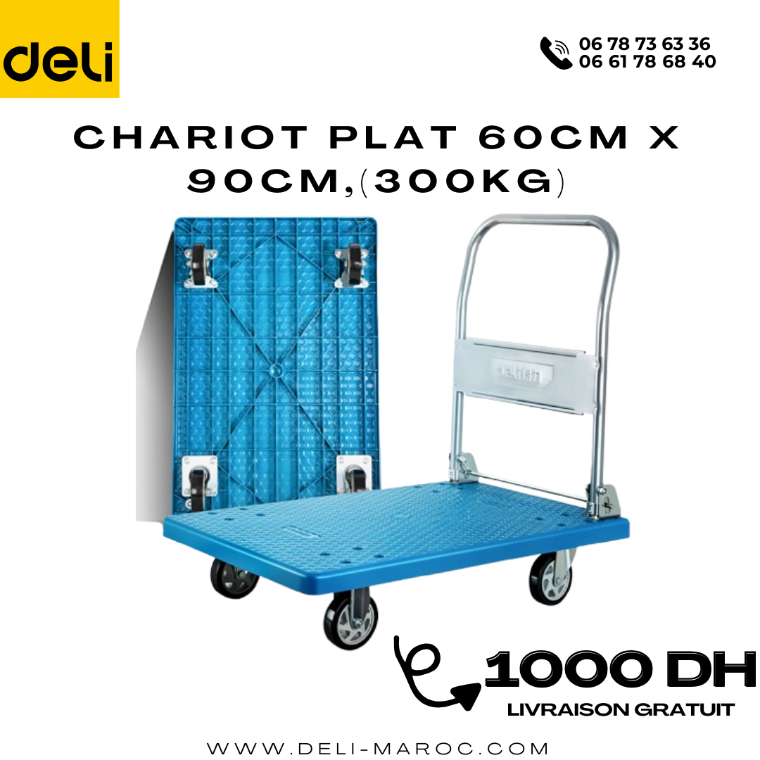 Chariot Plat 60cm x 90cm,(300kg)